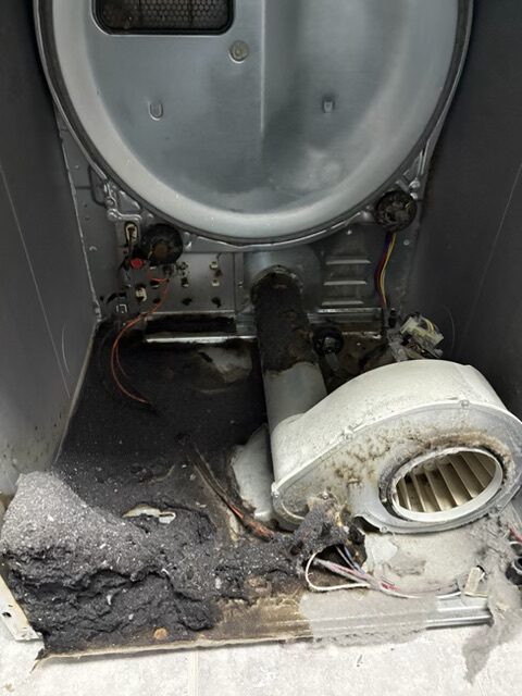 Dryer before lint cleaning